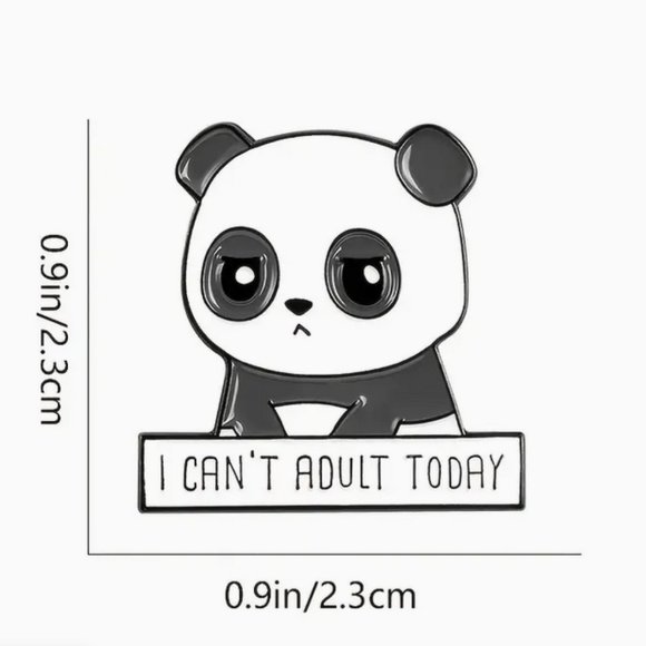 "I Can't Adult Today" Enamel Lapel Pin - Picture 3 of 5